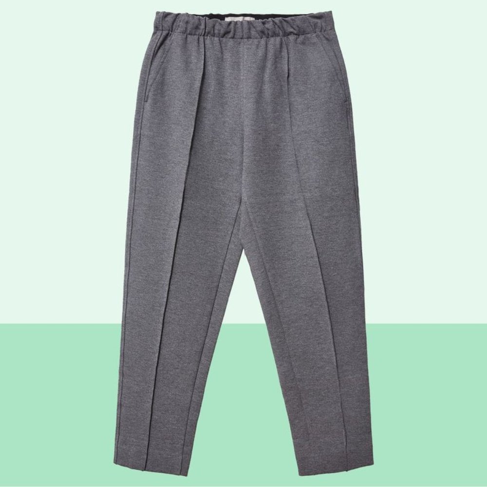 Everlane The Dream Gray Knit Pleated Pants